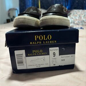 Polo Ralph Lauren Toddler Shoes - Chocolate Brown and Tan